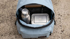 School Start Duo packed in a school backpack — 800 ml lunch box and 500 ml steel bottle